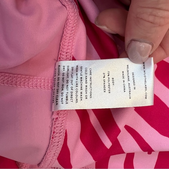 WILO Pink Animal Zebra Leggings L - Picture 8 of 8